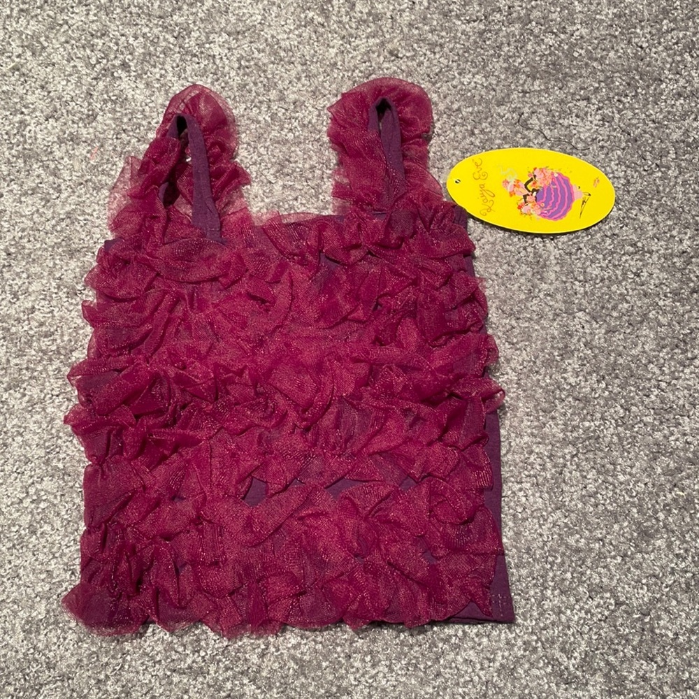 NWT Kaiya Eve Girls Size 18m Purple Tulle Top